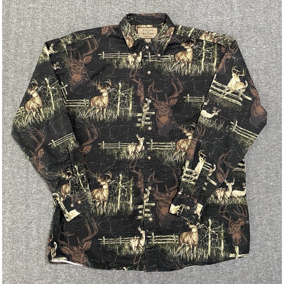WOODS AND WATERS Other - Woods and Water Outfitters Long Sleeve Mens Button Down Shirt Size XL